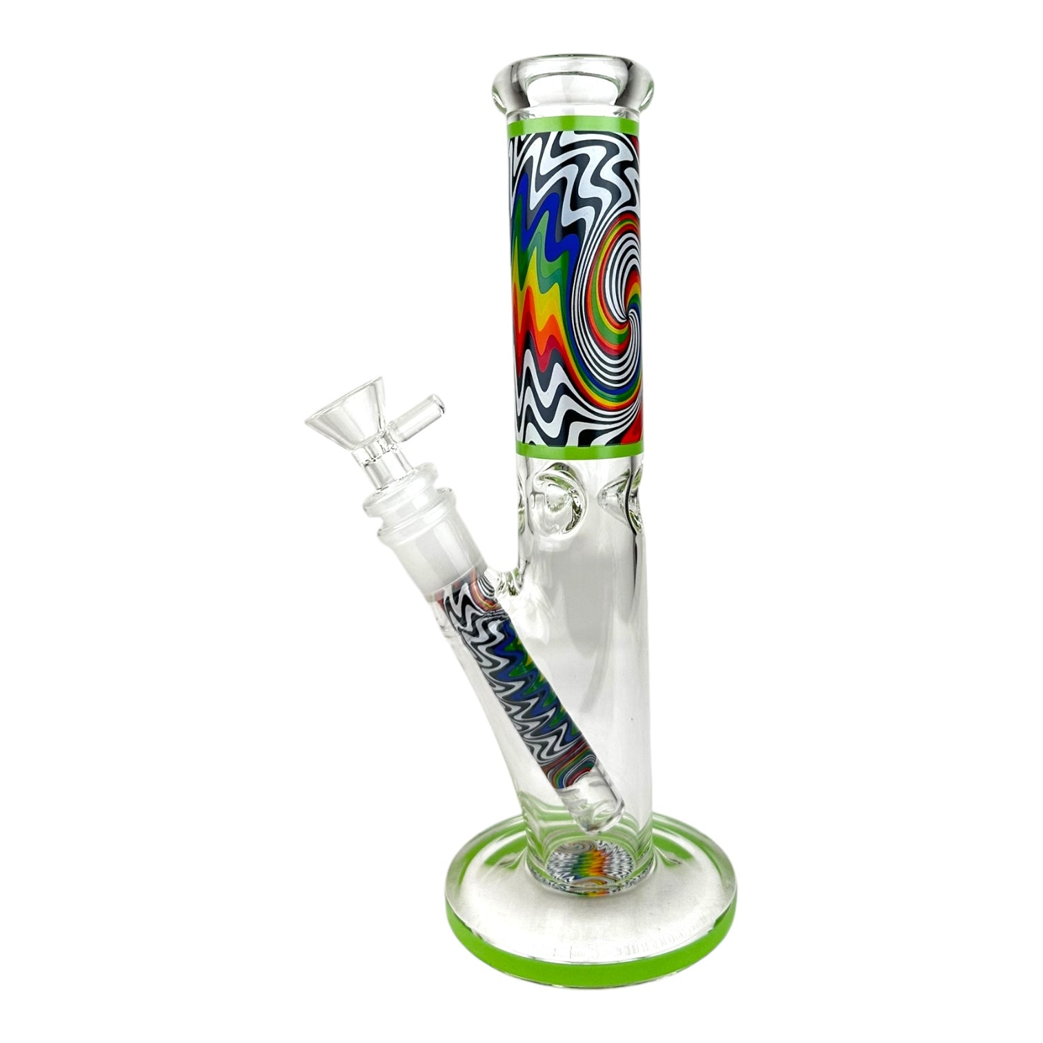 10" Wigwag Design Tall Glass Water Pipe "WP-5143"