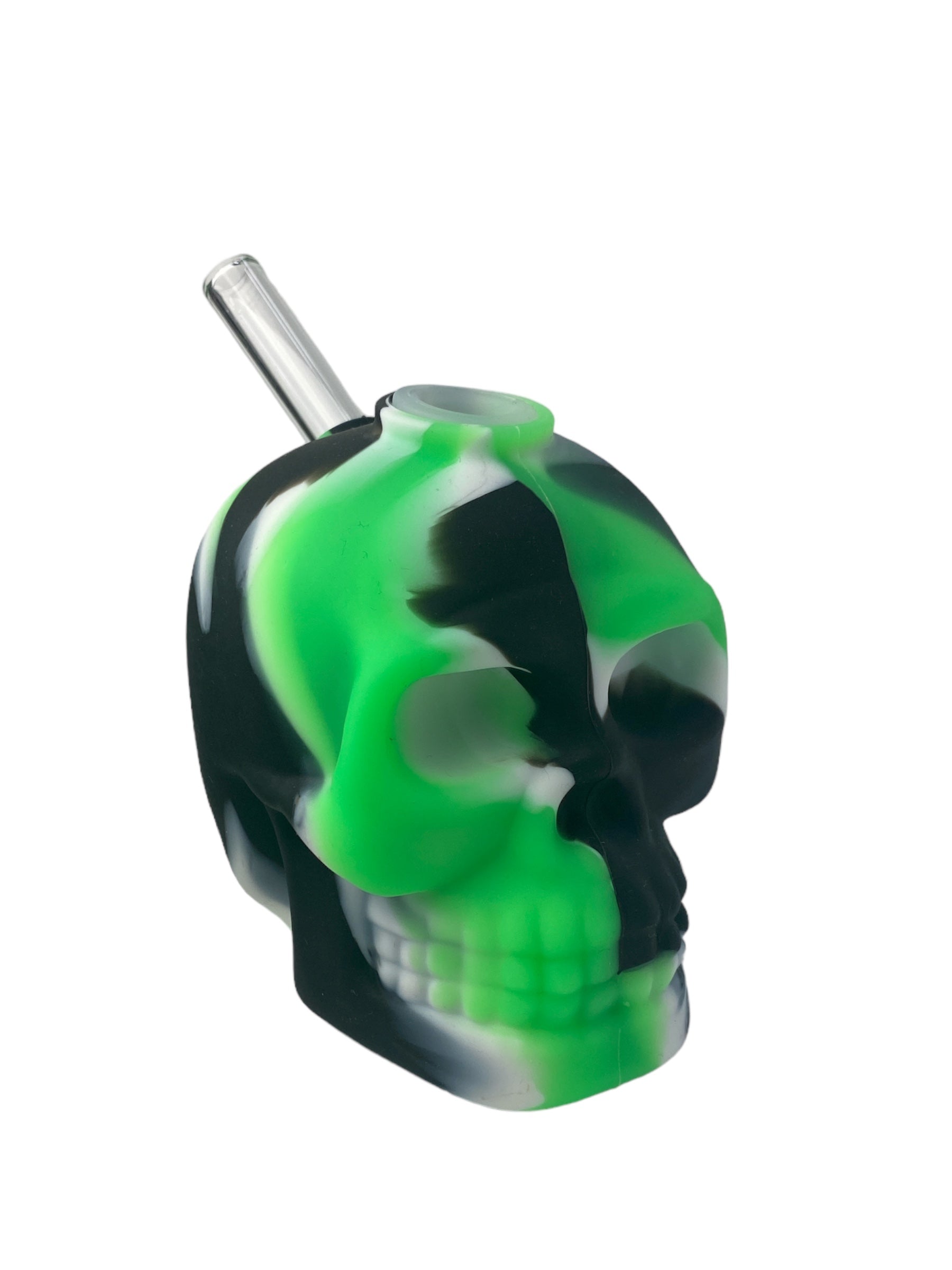 4" Skull Silicone Water Pipe (Assorted Colors)