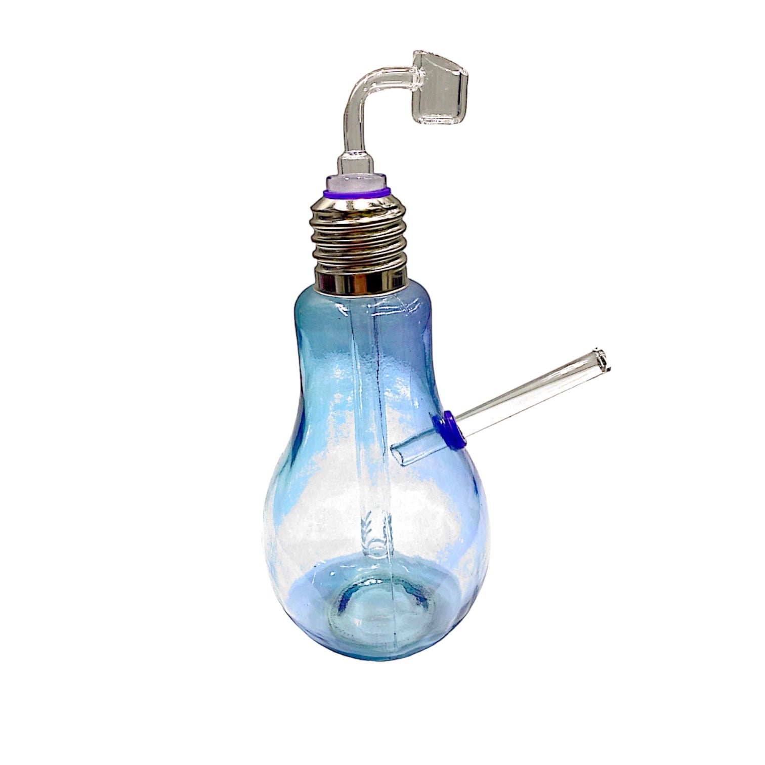 Large Light Bulb Oil Burner Bubbler Water Pipe (Assorted Colors)