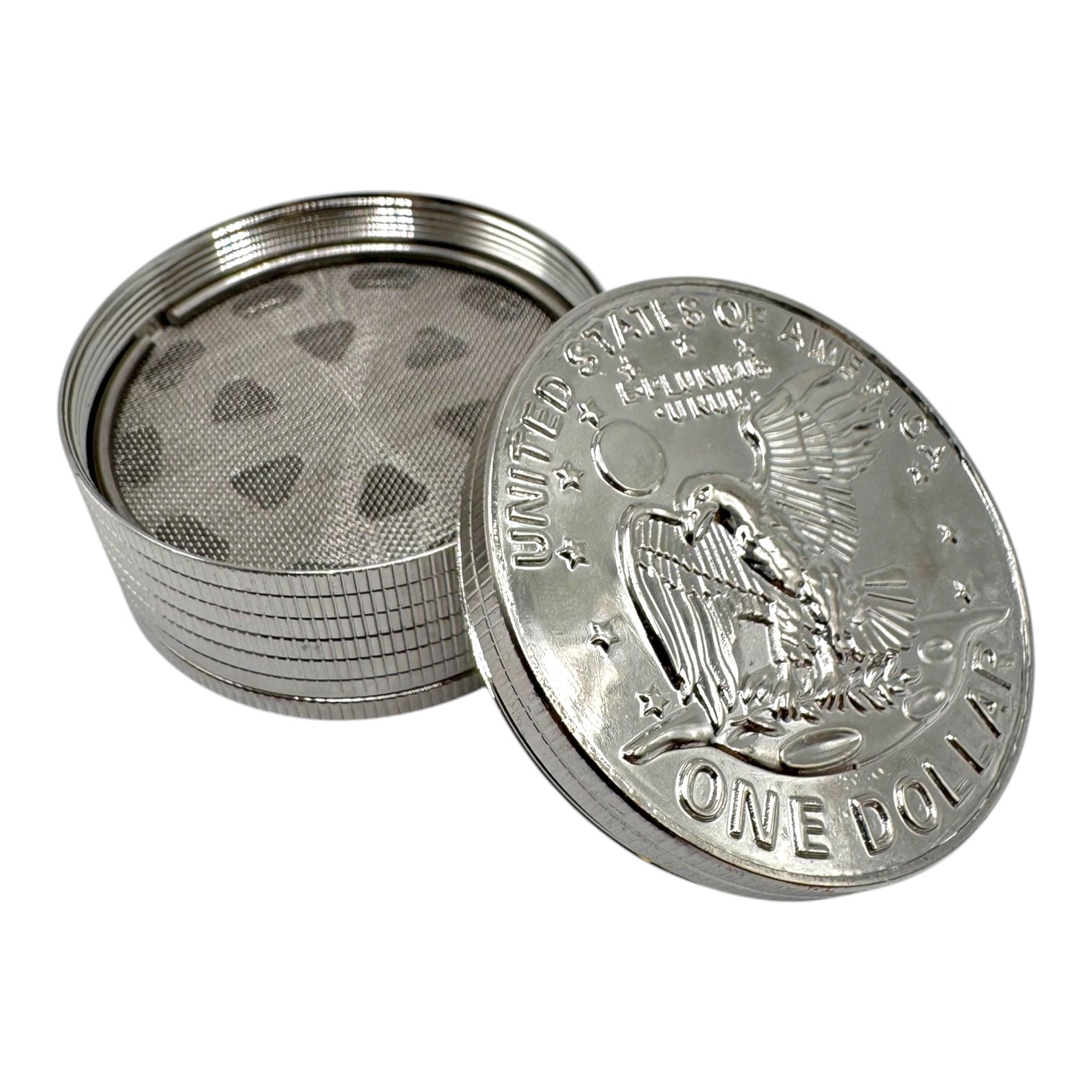 56mm One Dollar Coin 3 Piece Metal Grinder