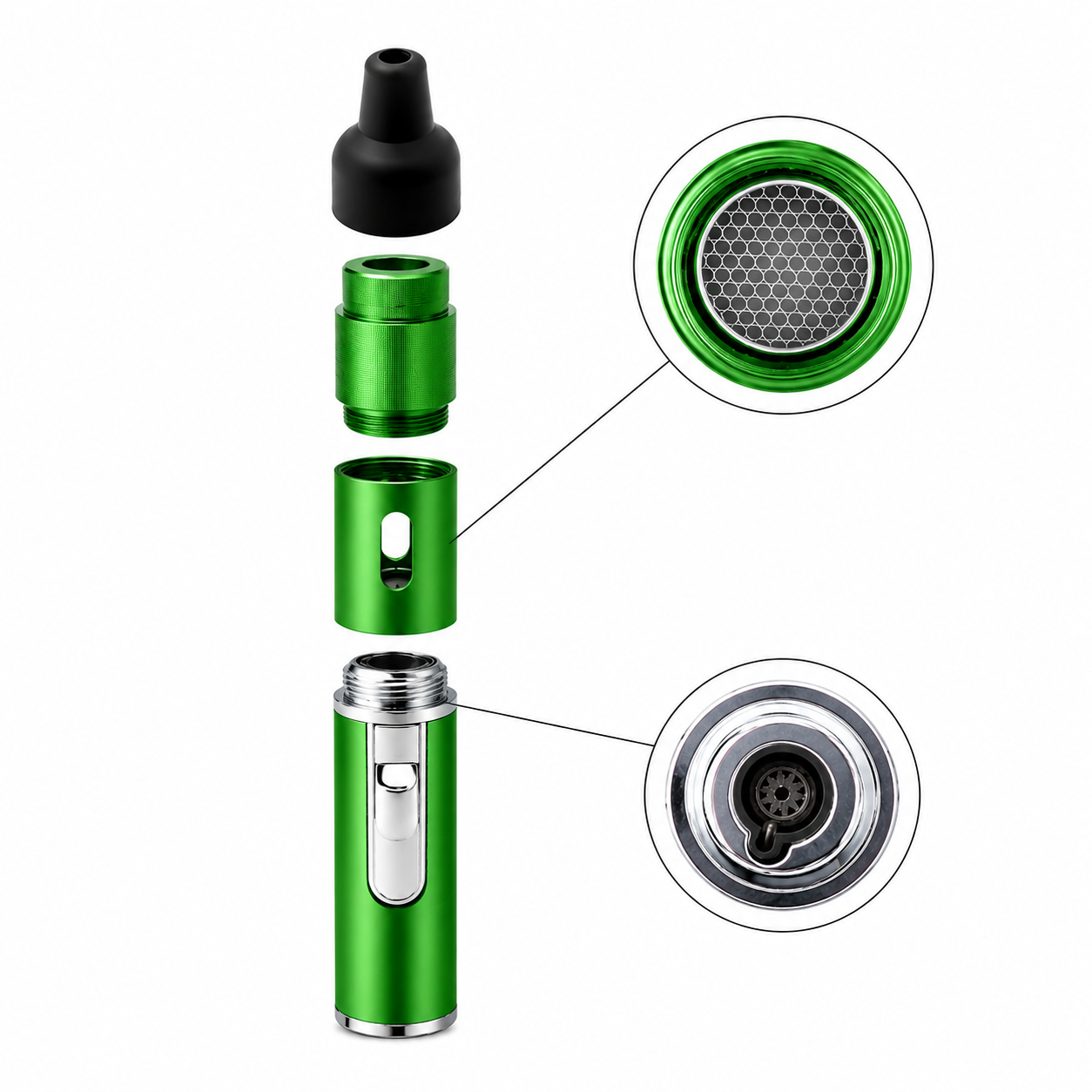 5" Click-a-Toke Metal Lighter Pipe