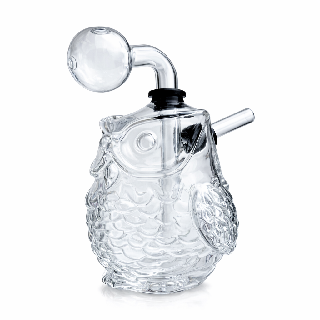 5" Owl Oil Burner Bubbler Water Pipe