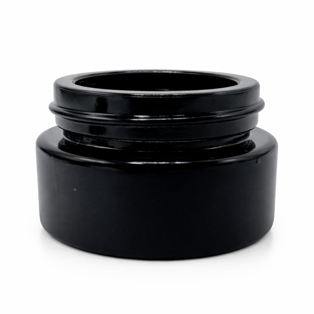 5ml Black Plastic Top Black UV Glass Jar Container