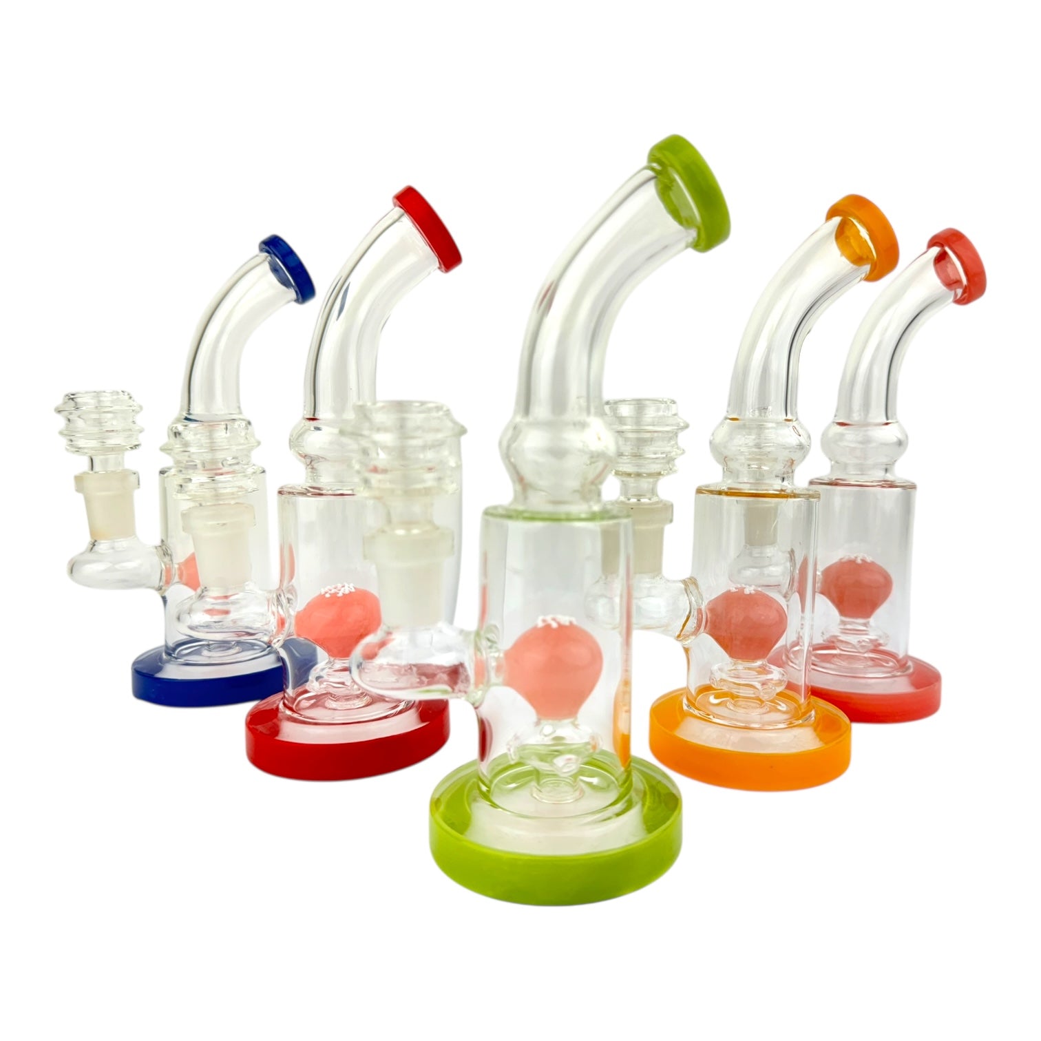 6.5” Decal Stacked Bent Neck Beaker