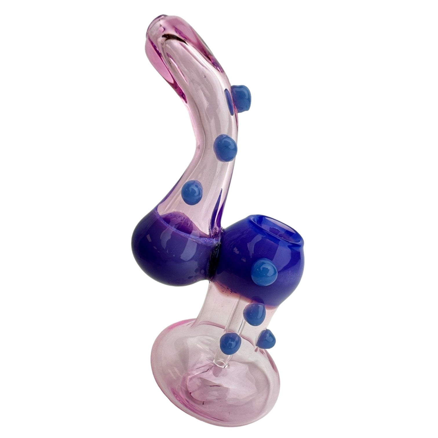 6.5" Seven Bumps Bubbler Glass Hand Pipe (Assorted Colors)