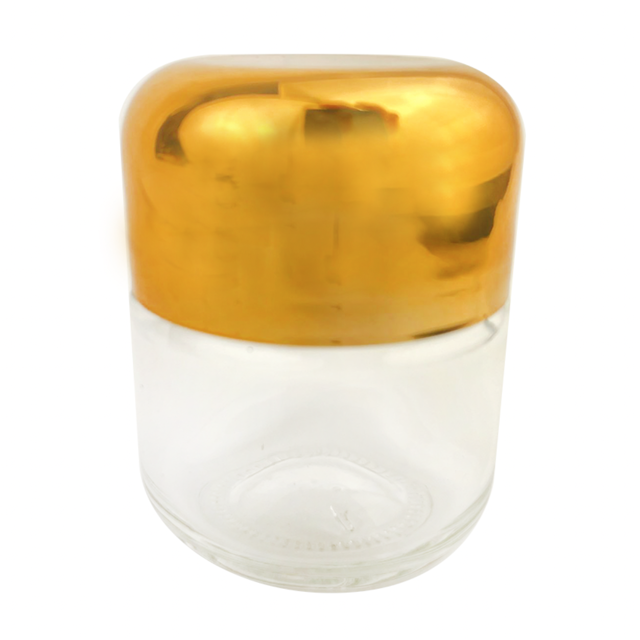 60ml (2oz) Round (Bullet) Child Resistant Jar with Gold Cap