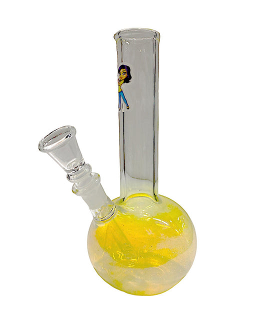 8" Colored Base Water Pipe - Assorted Stickers