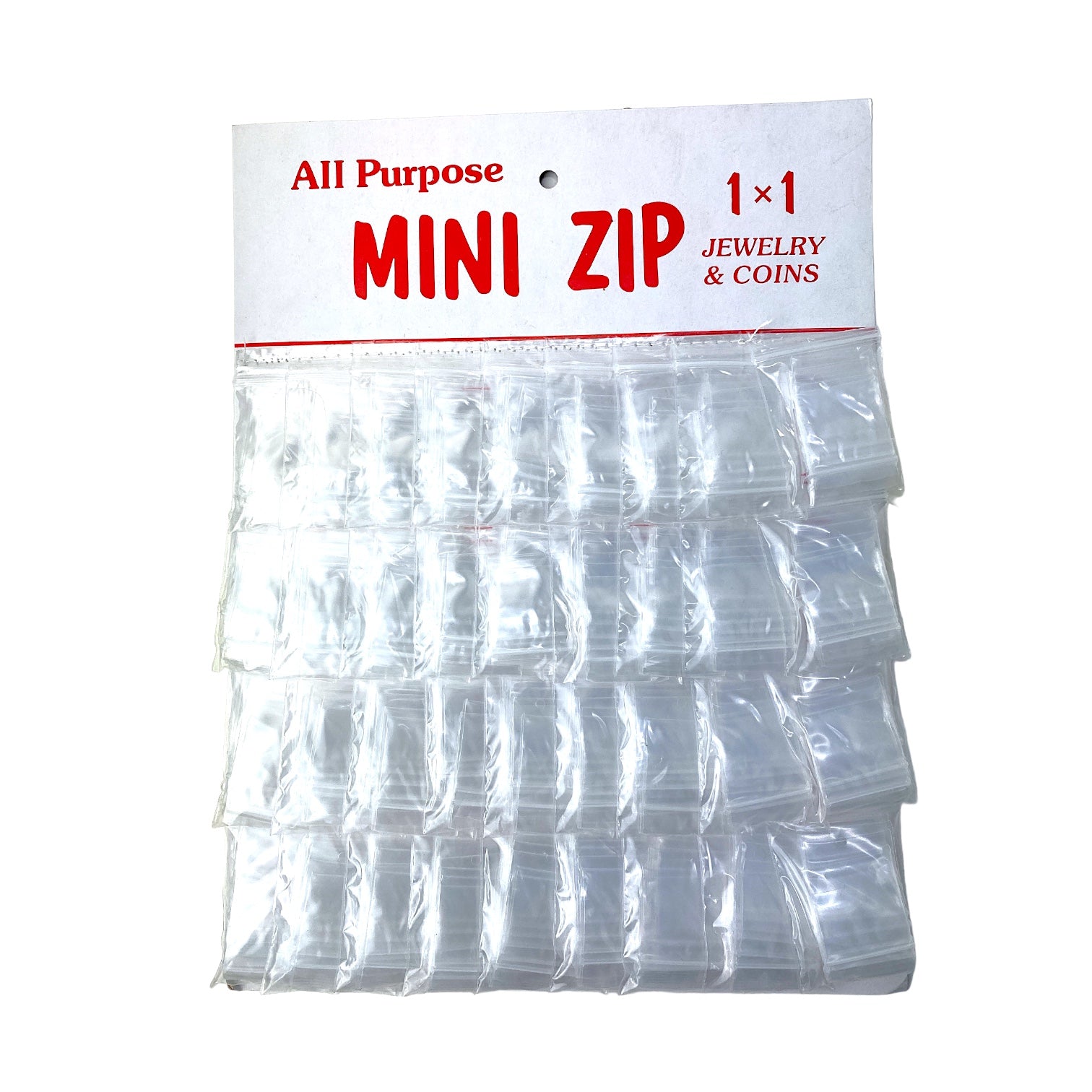 All Purpose Mini Zip Clear Plastic Baggies Display