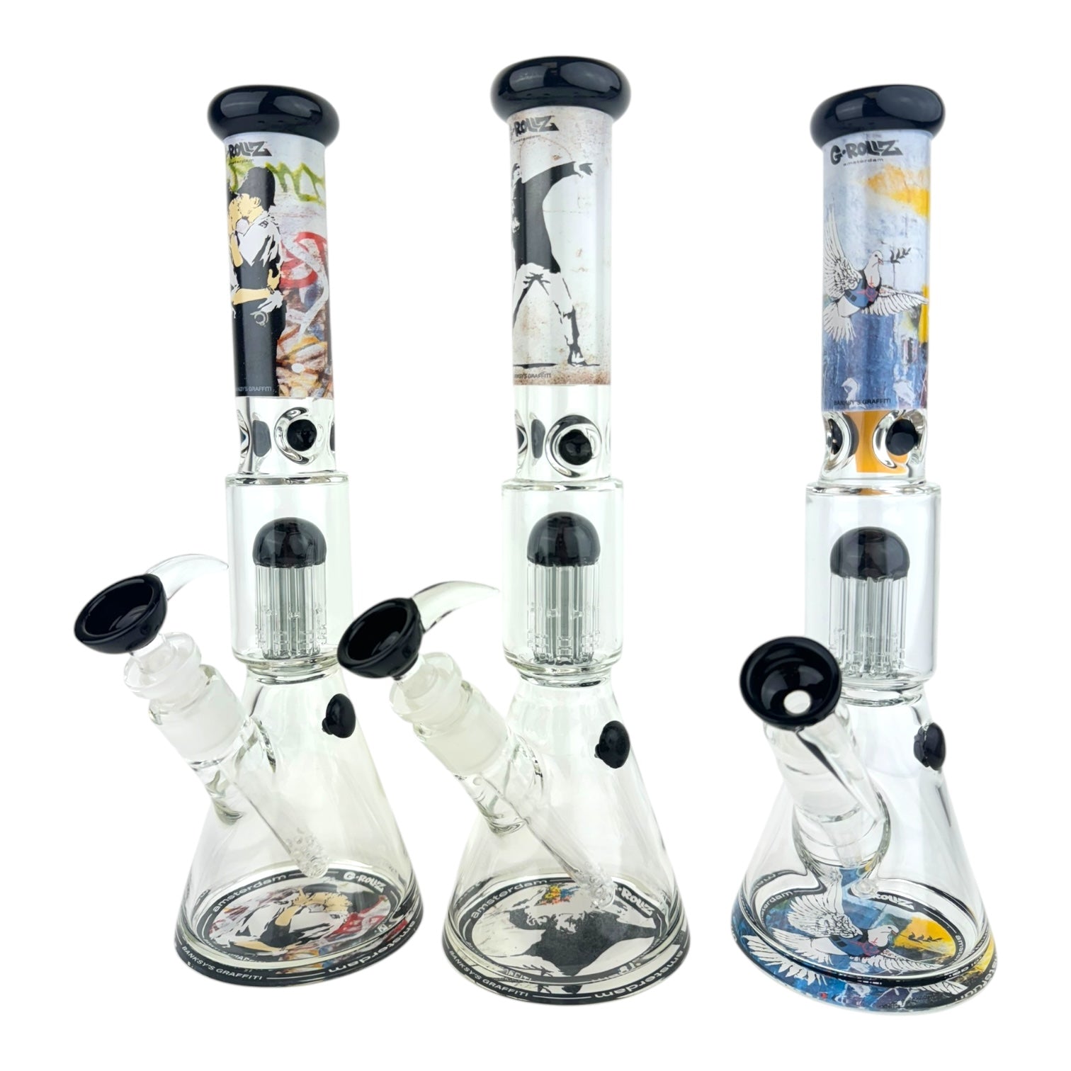 G-Rollz 13.5" Tree Perc Beaker Glass Water Pipe