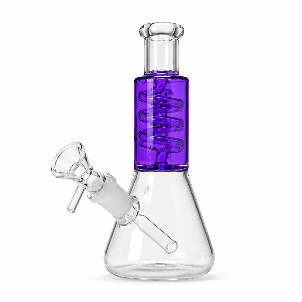 6" G/G Glycerin Coiled Stem Water Pipe I Asst Colors