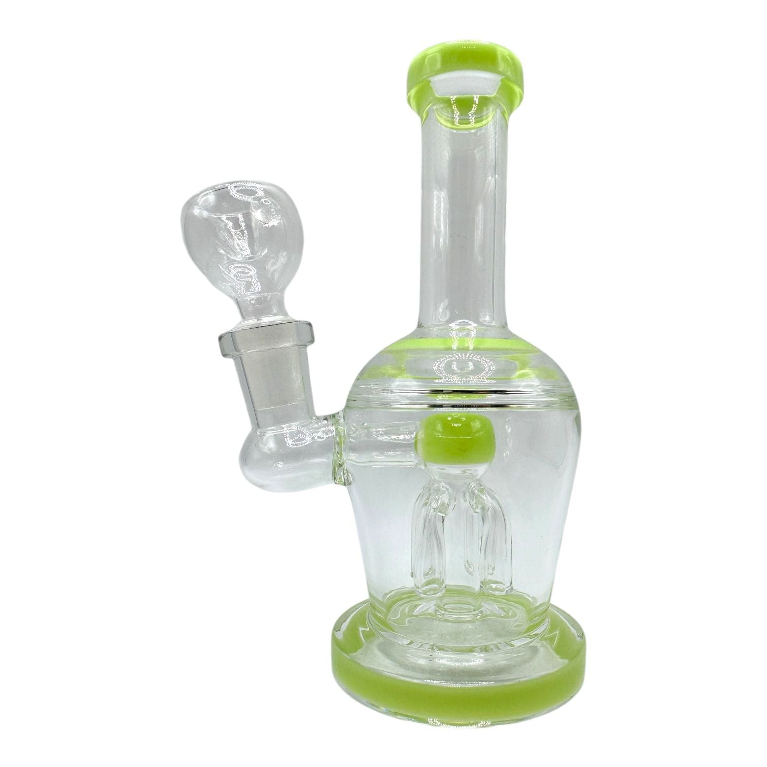6" Glass on Glass Color Tree Perc Water Pipe 105MC