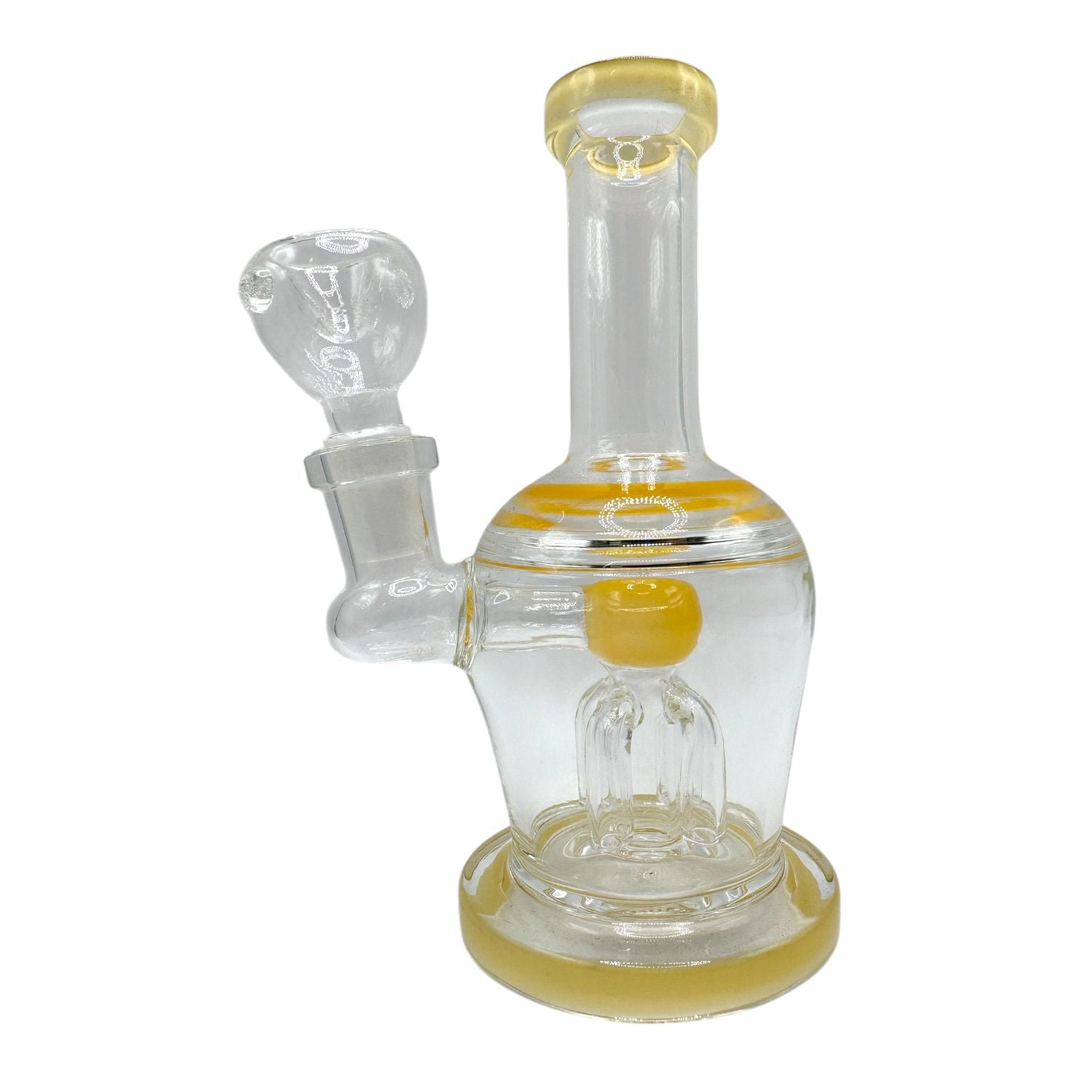 6" Glass on Glass Color Tree Perc Water Pipe 105MC
