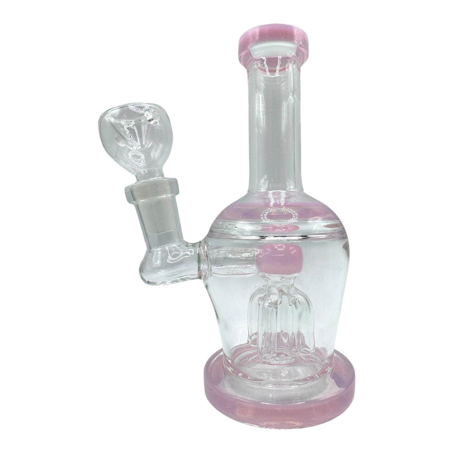 6" Glass on Glass Color Tree Perc Water Pipe 105MC