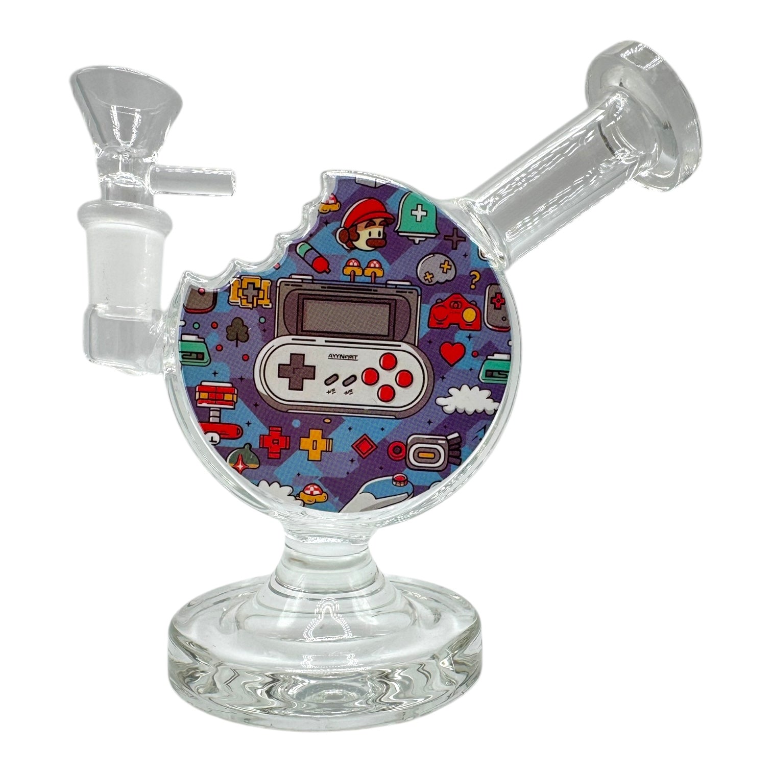 6" Cookie Bite Glass Water Pipe "DA-138B0" (Assorted Designs)