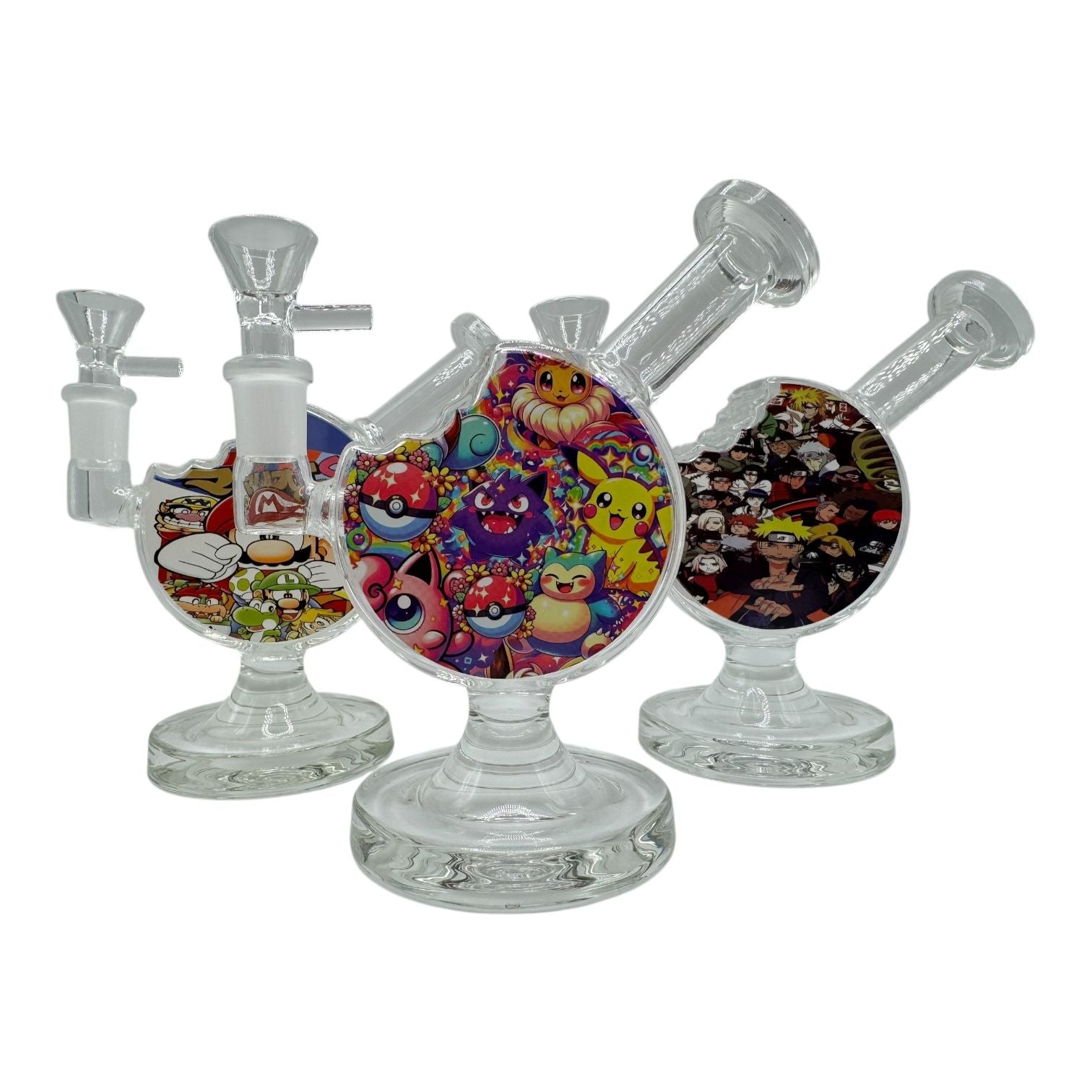 6" Cookie Bite Glass Water Pipe