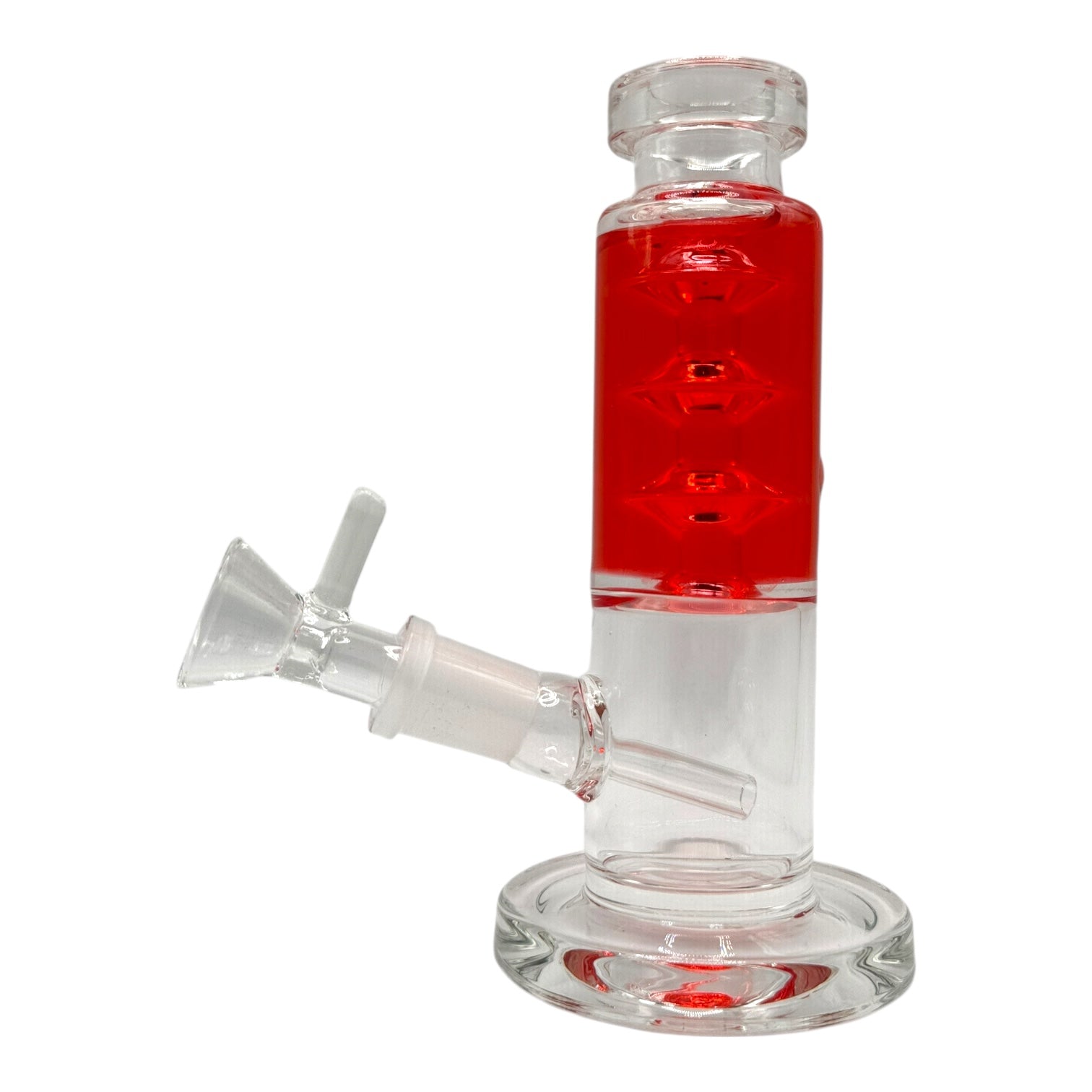 6" Straight Tube Color Glycerin Freeze Water Pipe (Assorted Colors)