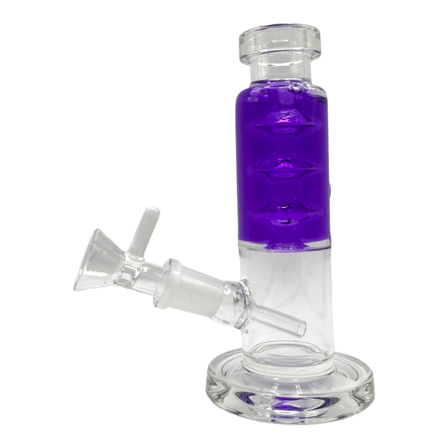 6" Straight Tube Color Glycerin Freeze Water Pipe (Assorted Colors)