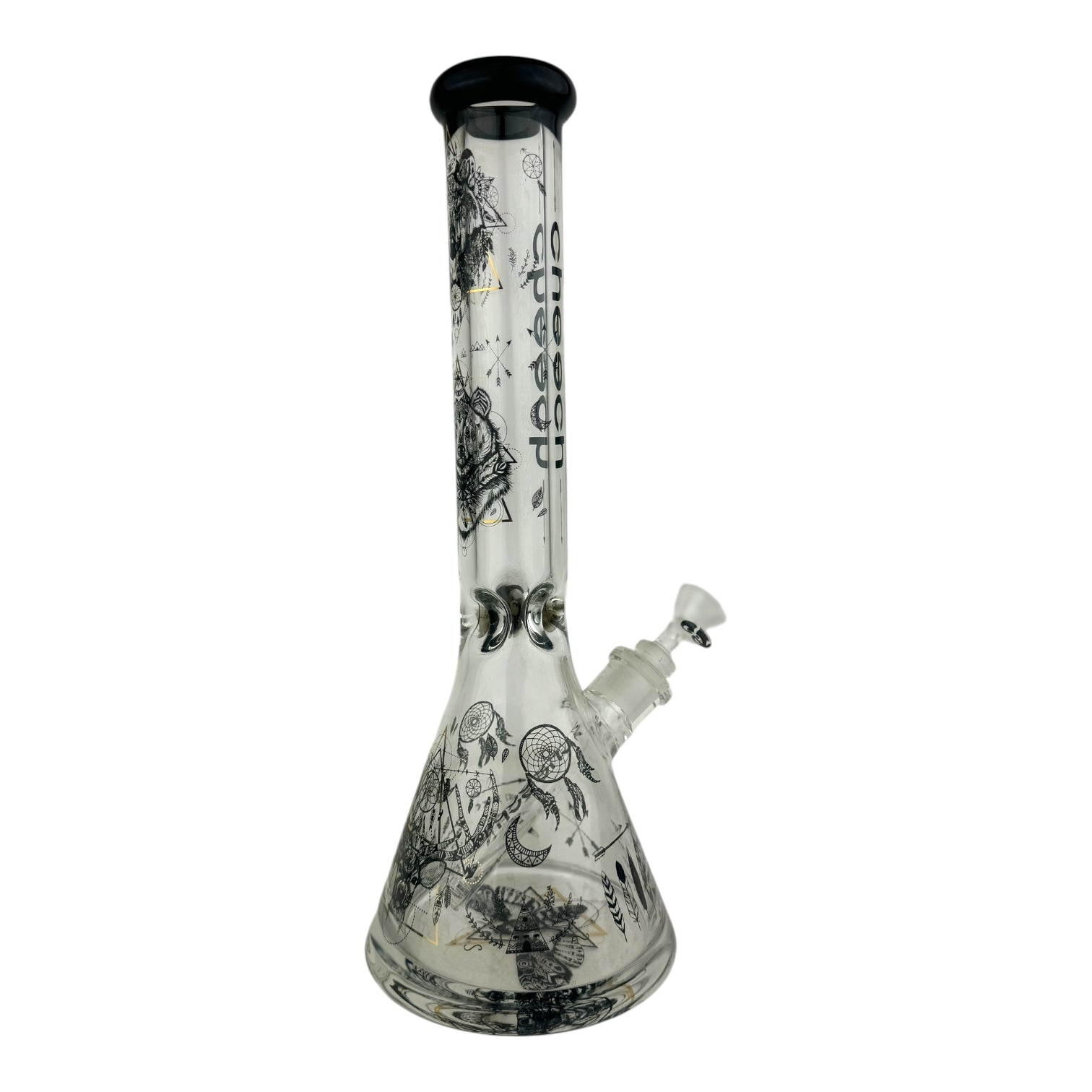 16" CHEECH Sketch Art Beaker Glass Water Pipe 'CH-49'