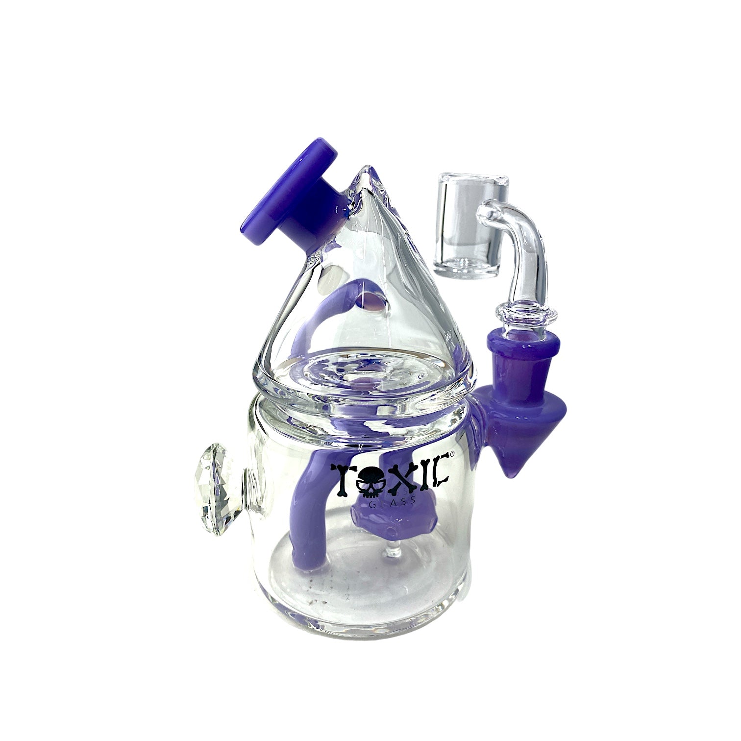 TX45 - 5.5" Toxic Glass Cone Recycler Diamond Rig