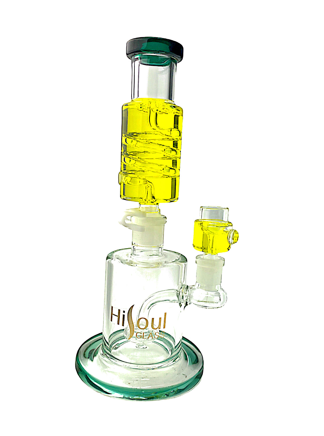 10" HiSoul Freezable Glycerin Glass Water Pipe with Matching Bowl