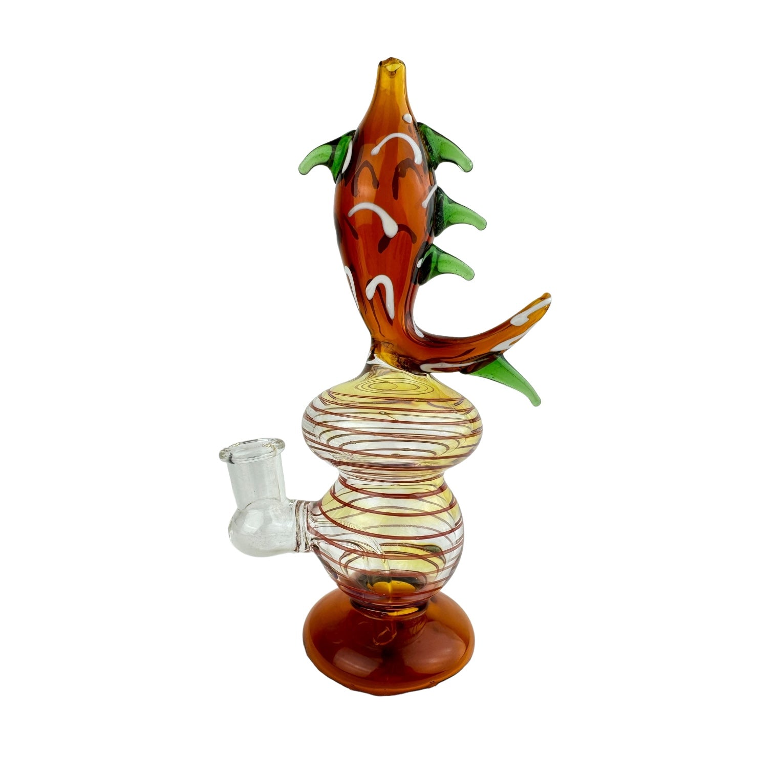 7" Fish Head Glass Water Pipe (Assorted Colors)