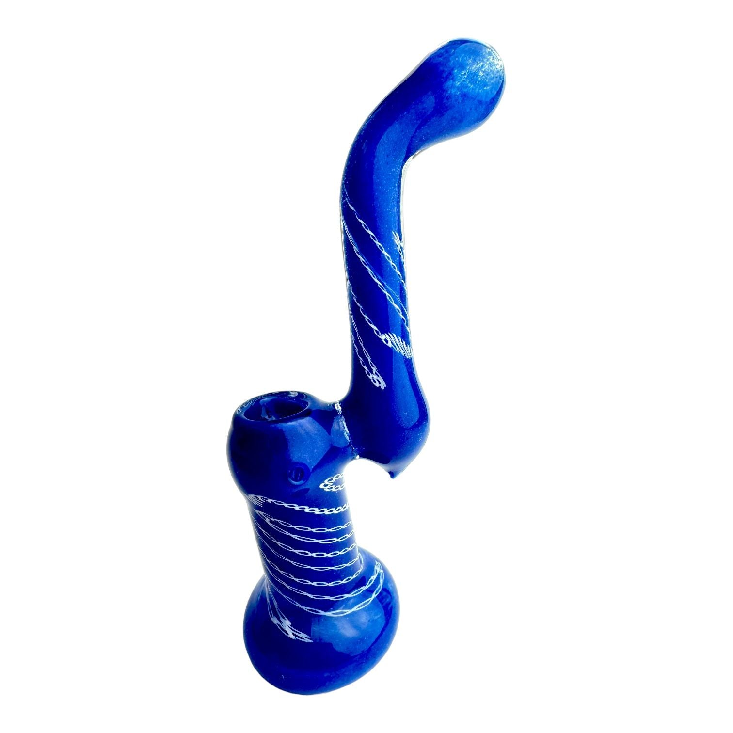 8.5" Colored Wigwag Glass Bubbler (Assorted Colors)