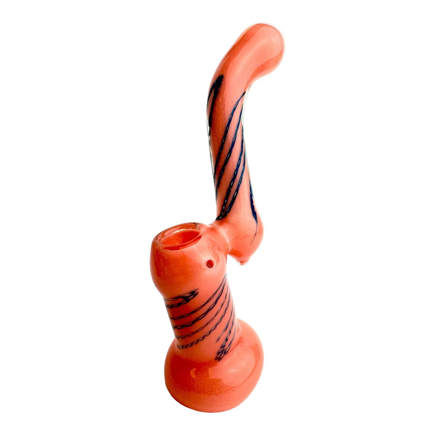 8.5" Colored Wigwag Glass Bubbler (Assorted Colors)