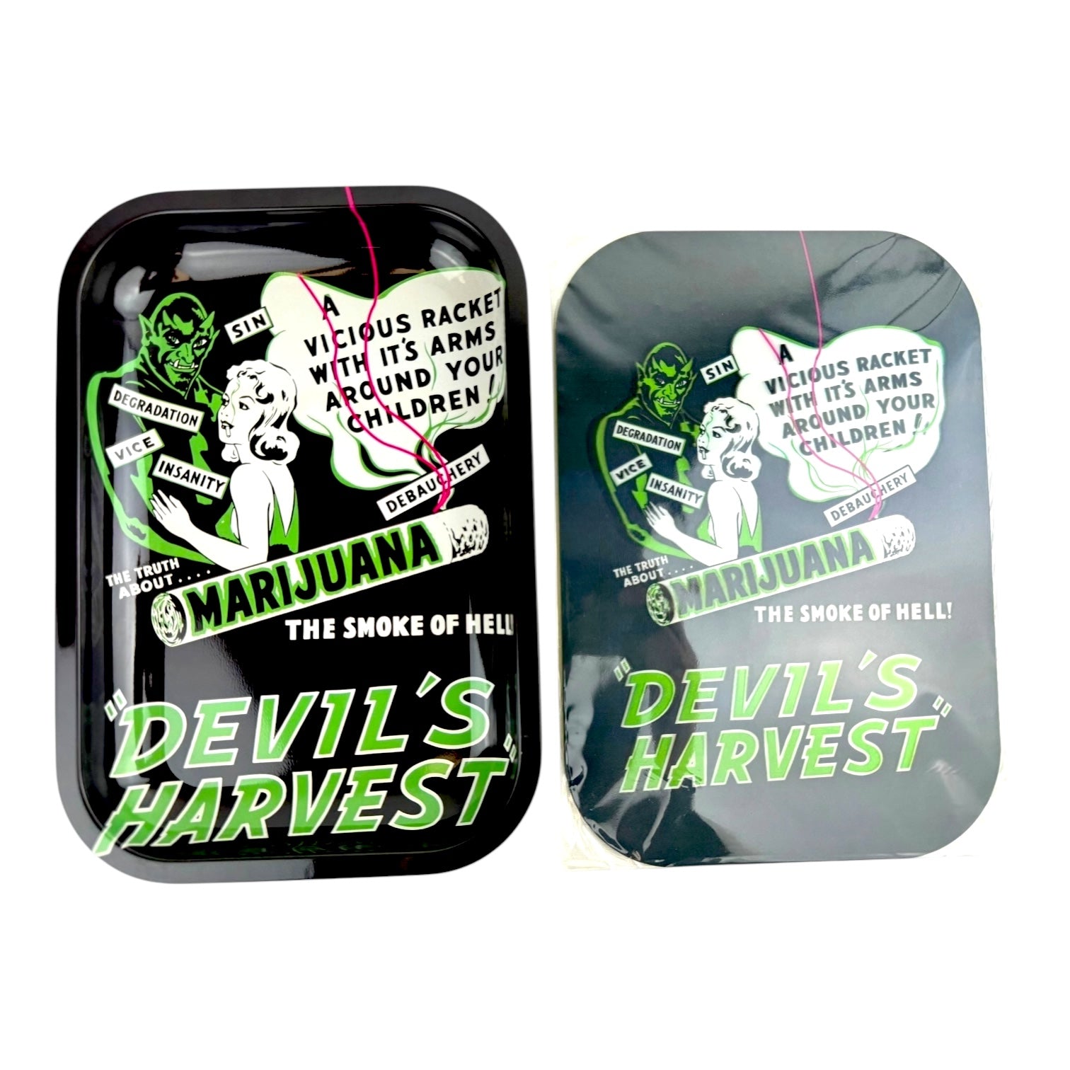 3D Medium Metal Rolling Tray With Magnetic Lid 6" x 9"