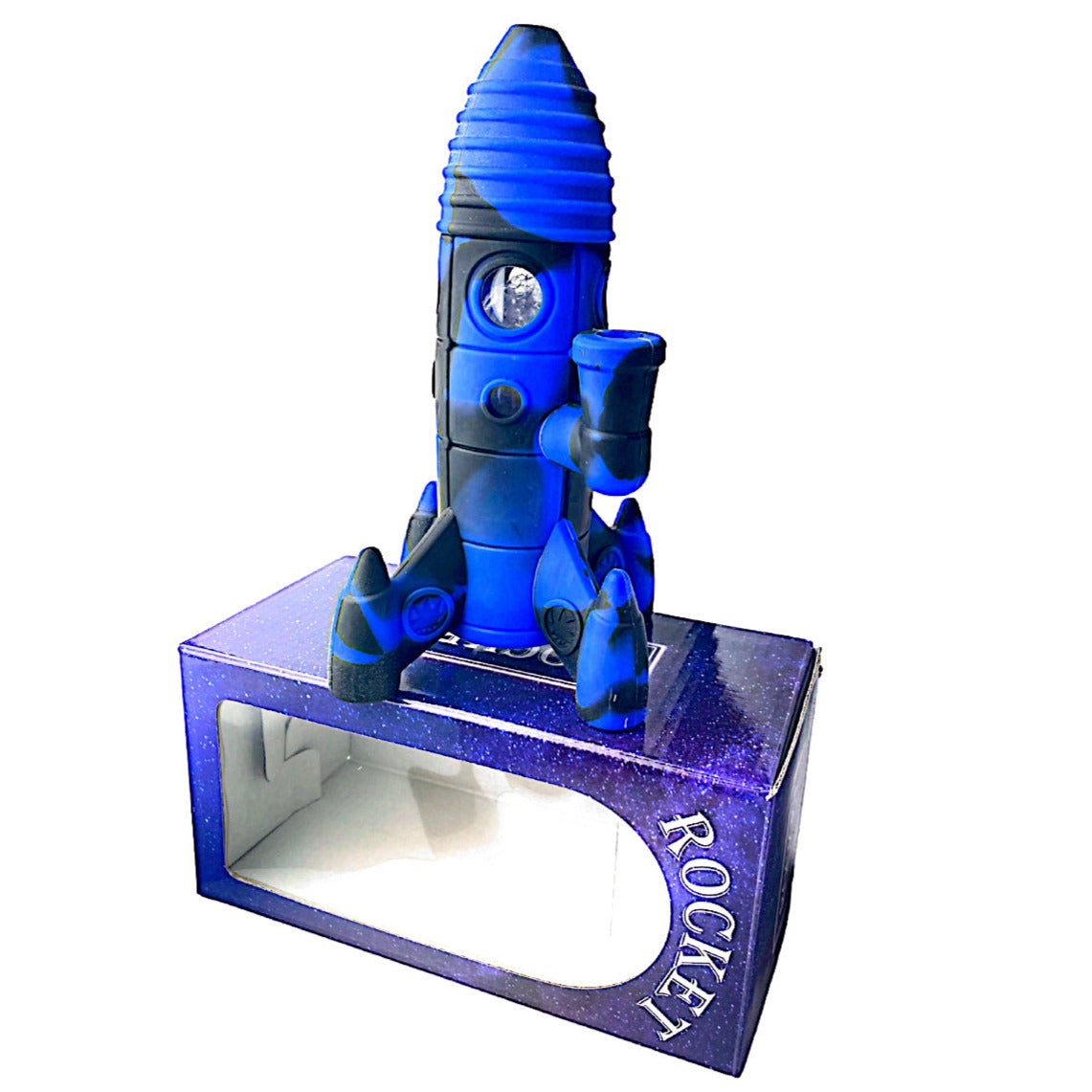 7.5" Rocket Silicone Water Pipe With Box