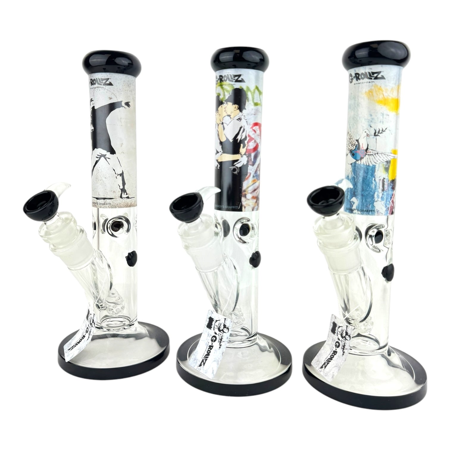 G-Rollz 13.5" Straight Thick Tube Glass Water Pipe