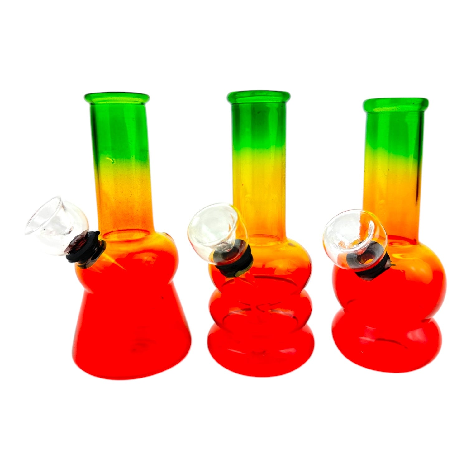 5” Rasta Glass Water Pipe (Assorted Styles)