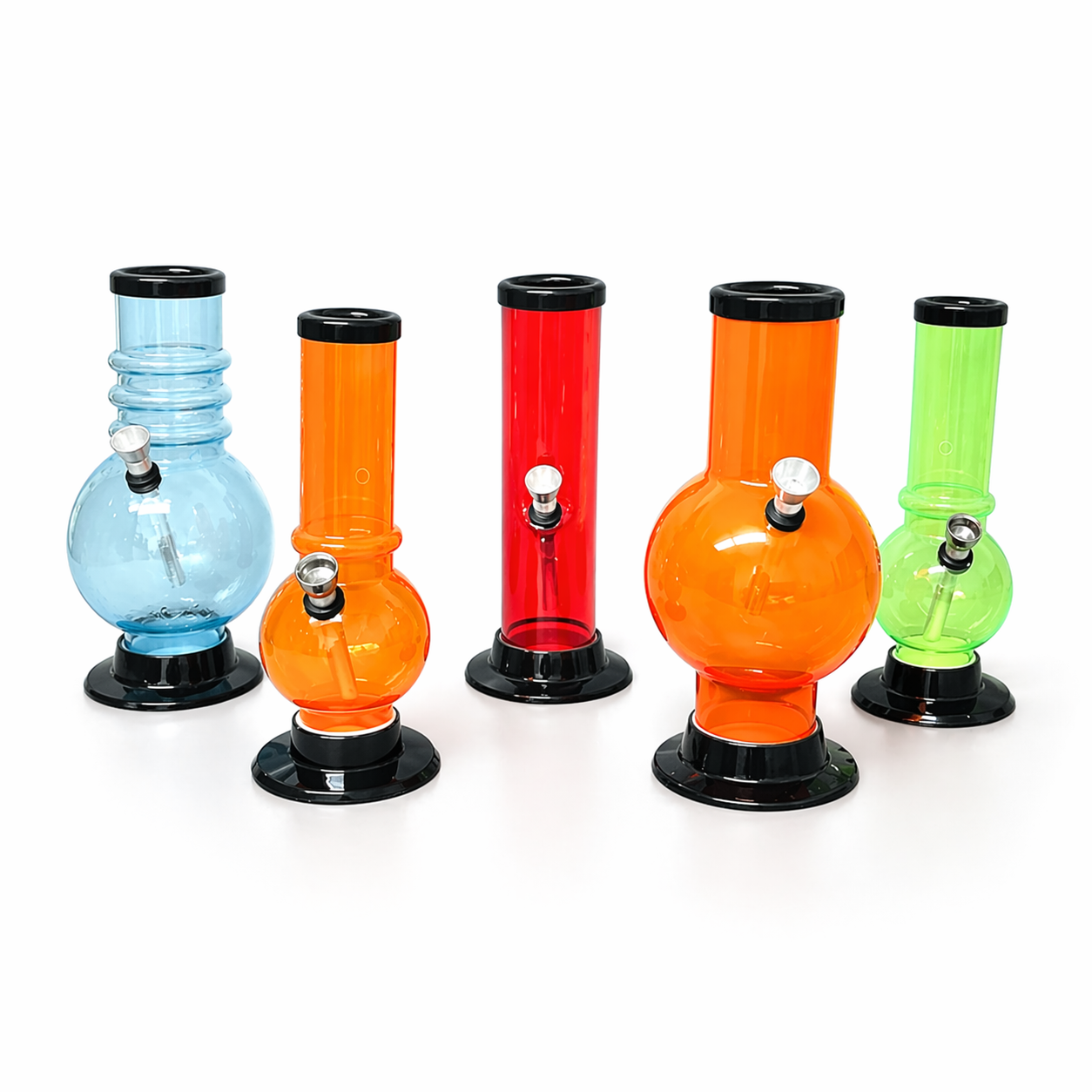 8" Acrylic Water Pipe (1.5" x 8" Size) - Asst Colors