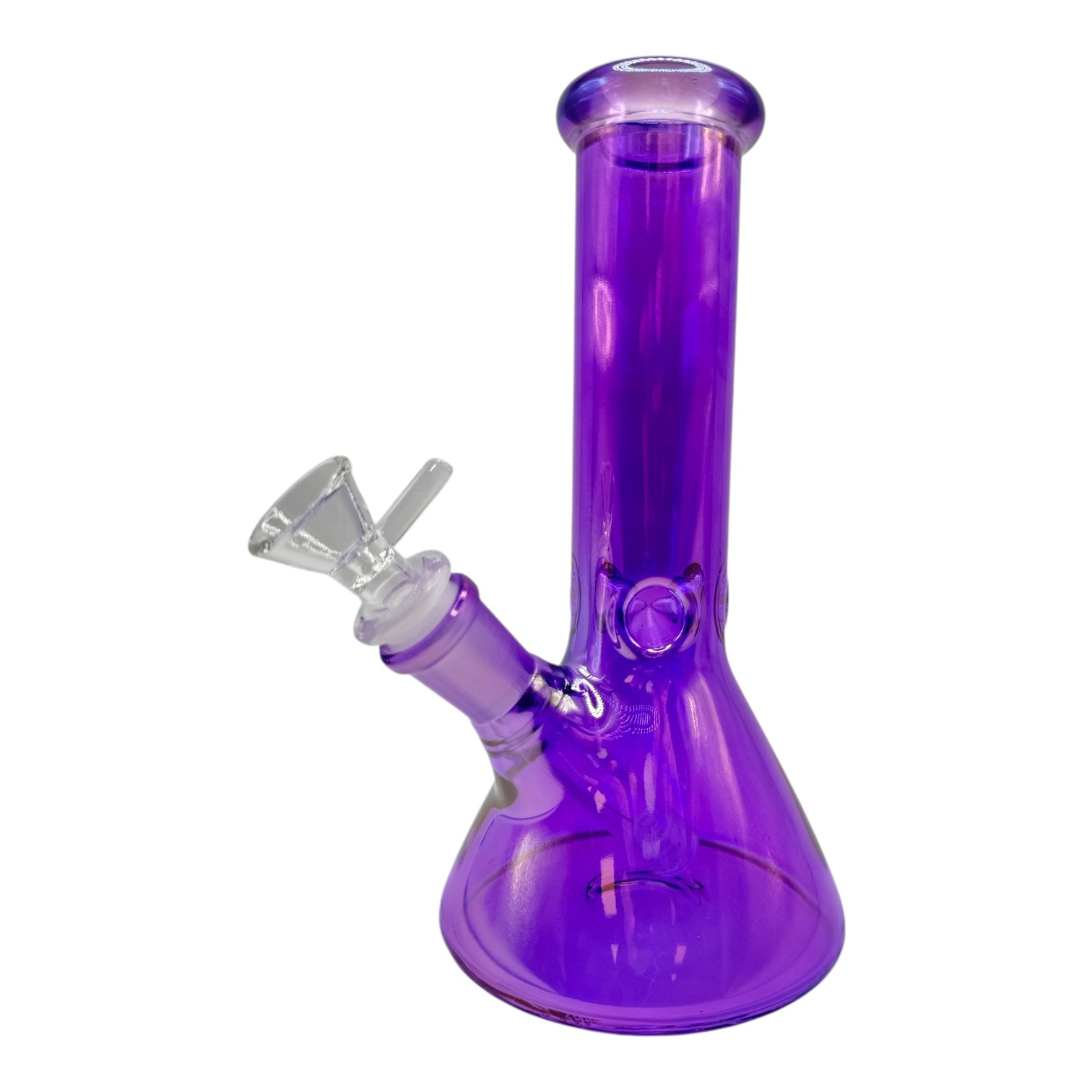 8"Color Chrome Ice Catcher Beaker Glass Water Pipe "WP-5040-12"