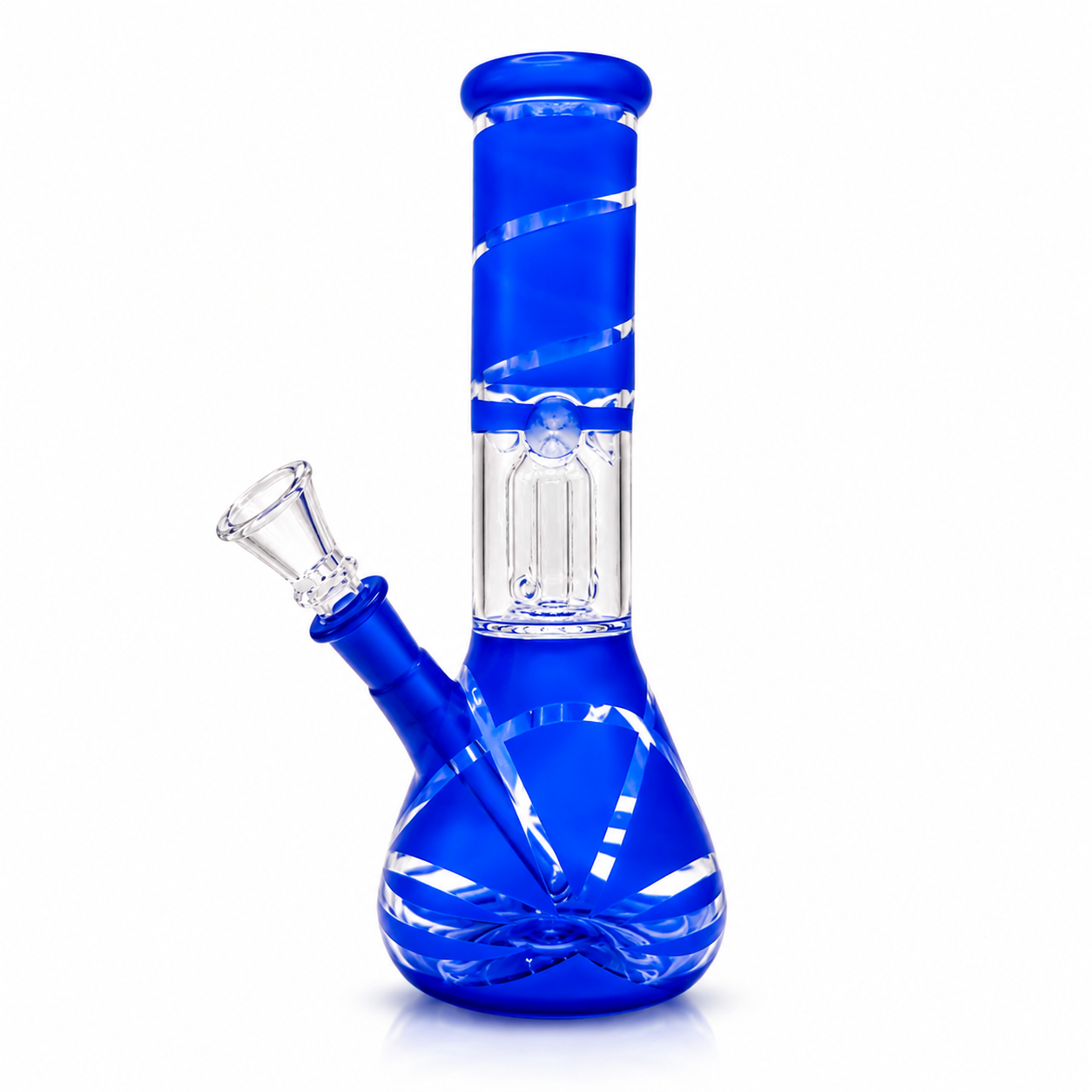 8" Single Dome Colored Beaker Glass Water Pipe (Assorted)