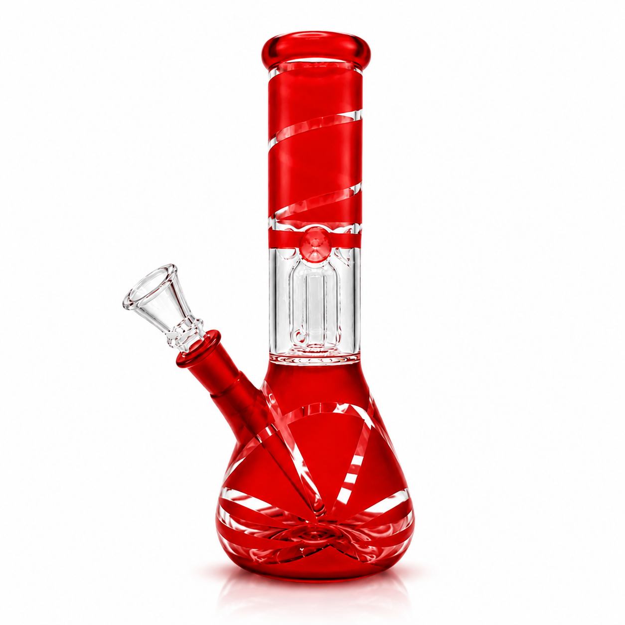 8" Single Dome Colored Beaker Glass Water Pipe (Assorted)