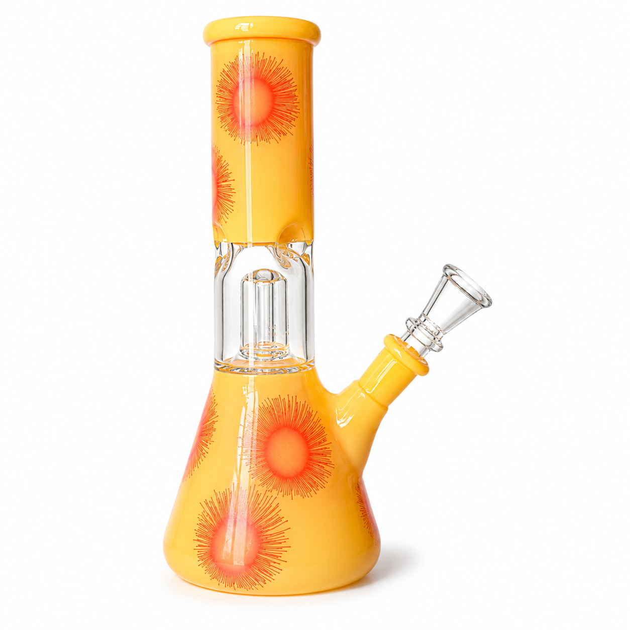 8" Single Dome Colored Beaker Glass Water Pipe (Assorted)