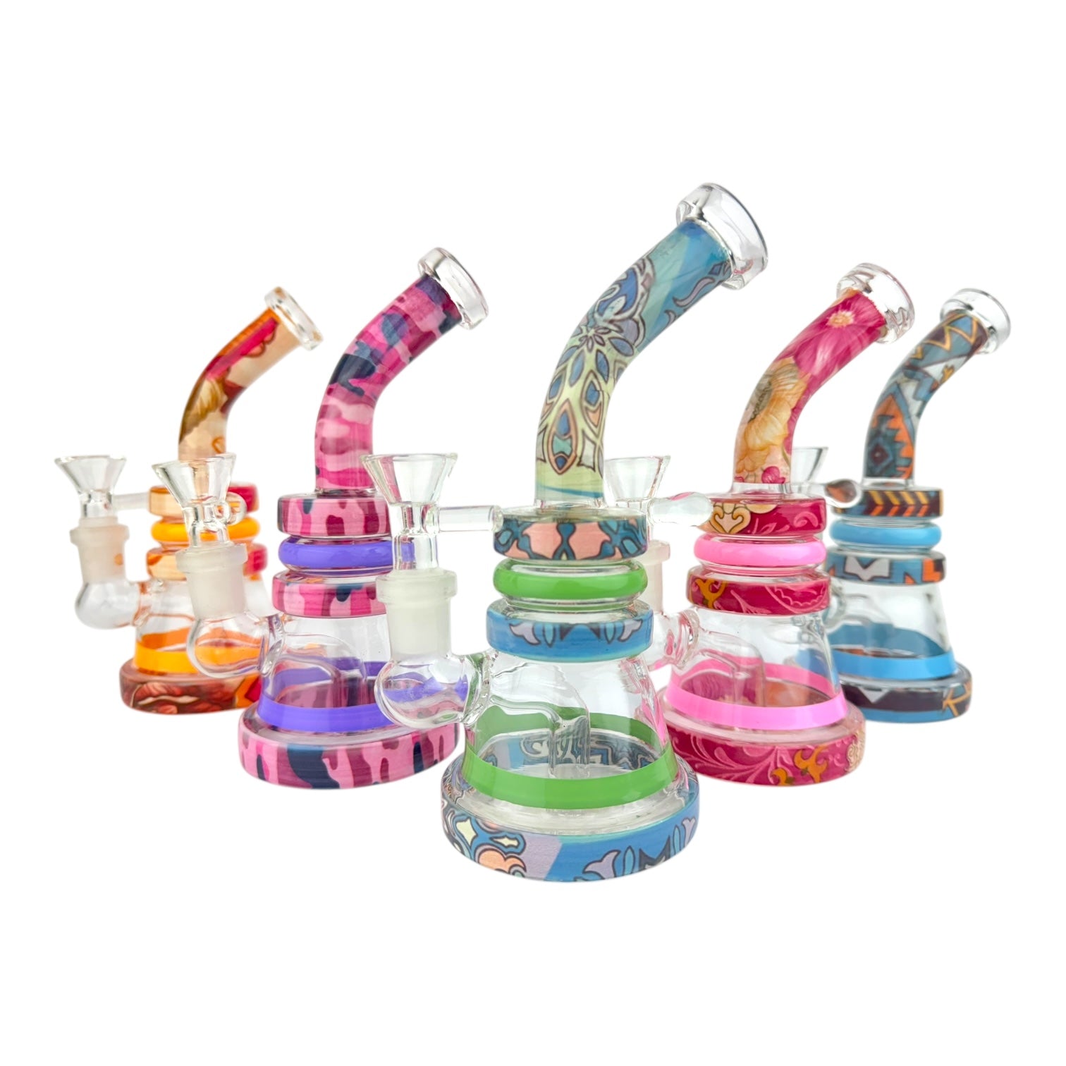 9.5” Heart Glass Water Pipe