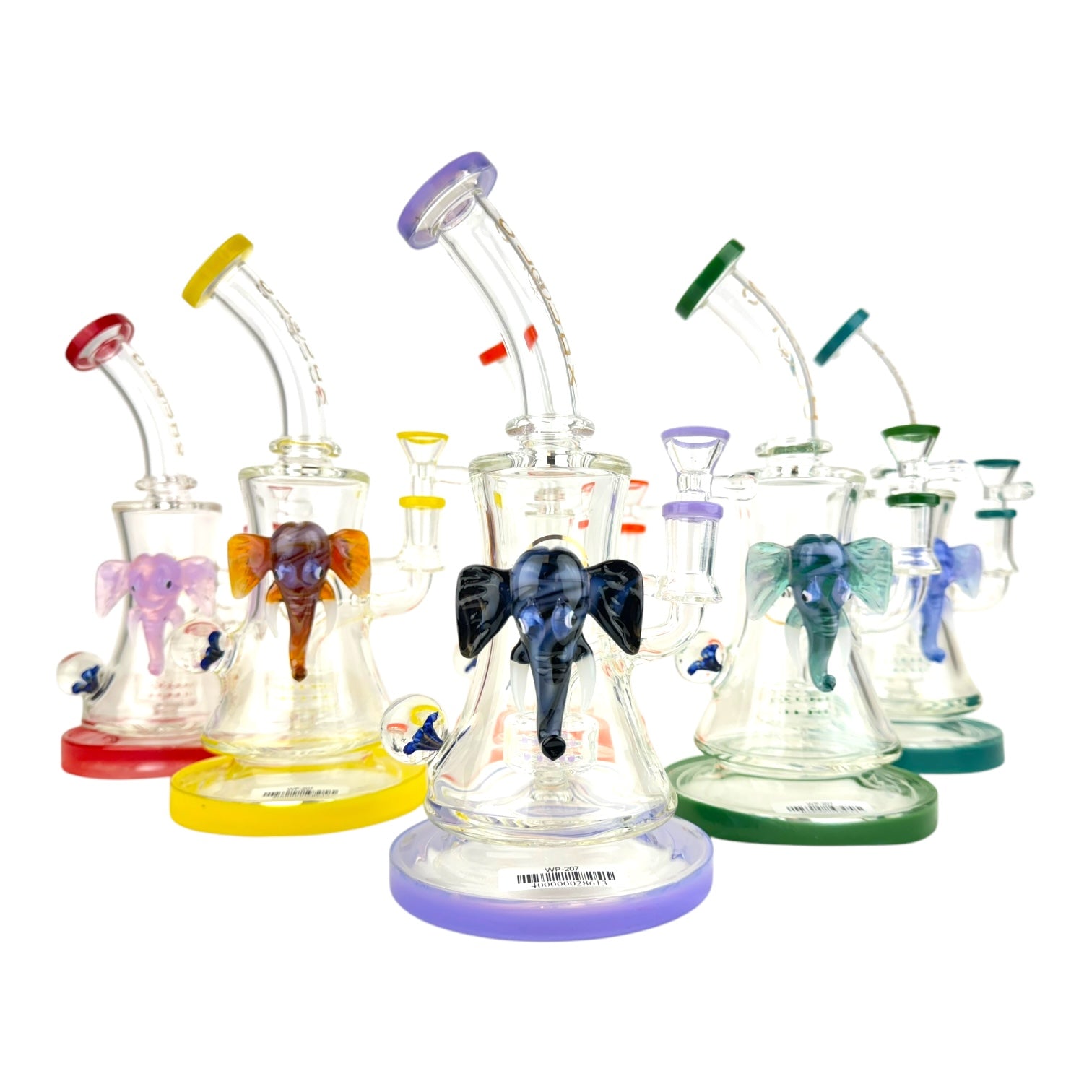 Cali Cloud 10.5" Elephant Bent Neck Water Pipe "WP207"