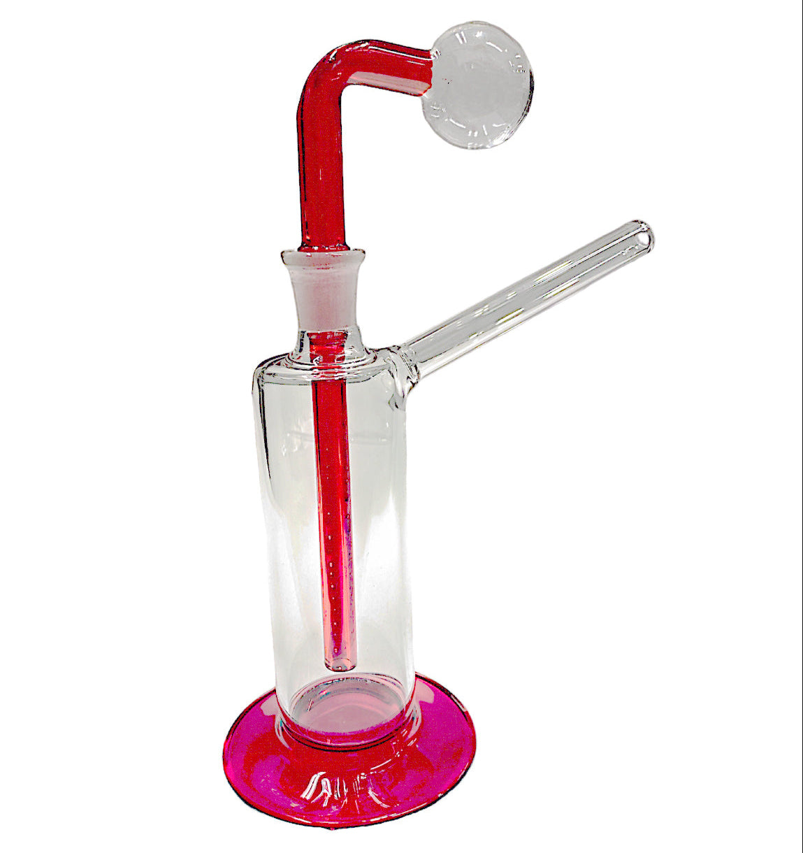 G/G 14mm Colored Base and Stem Cylinder OB Water Pipe (Assorted Colors)
