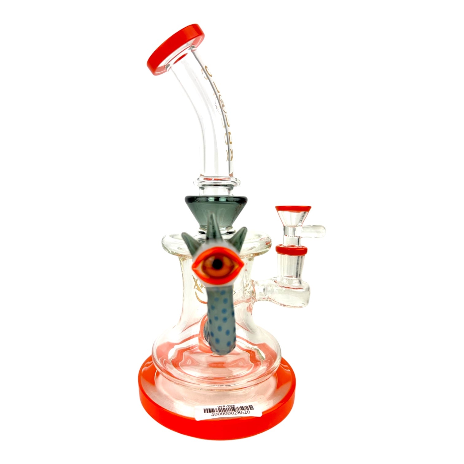 Cali Cloud X 9" Eye Ball Bent Neck Water Pipe "WP208"