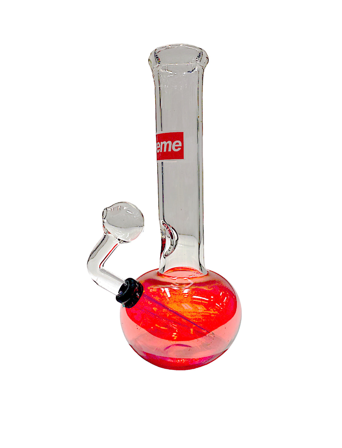 8" Colored Base OB Water Pipe - Assorted Stickers