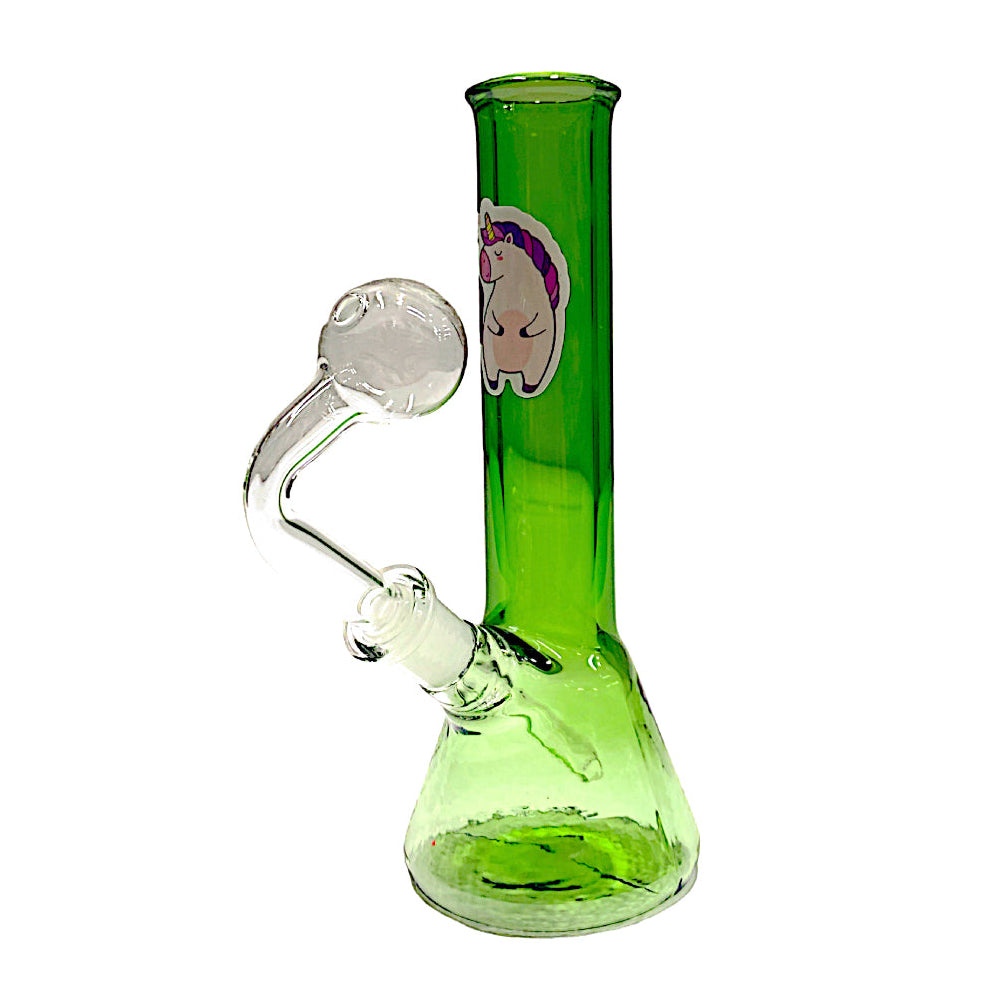 G/G 10mm Beaker Shape OB Water Pipe -Assorted Stickers