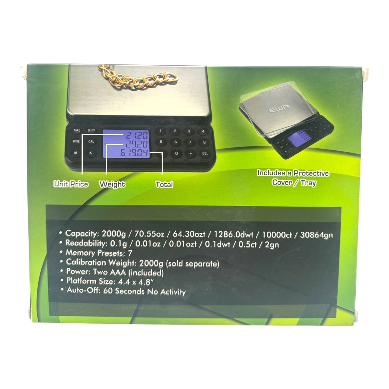 AWS PC-2000 Scale 2000g x 0.1g