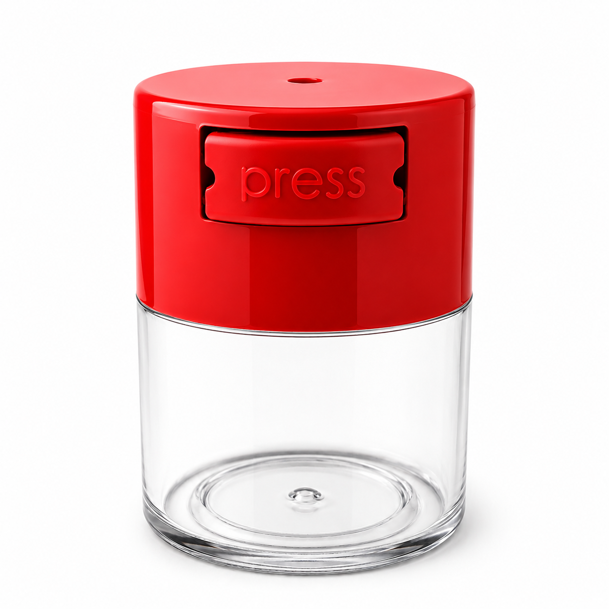 Acrylic Air Tight Jar 120mL 4oz. - Colored Lid Clear Bottom