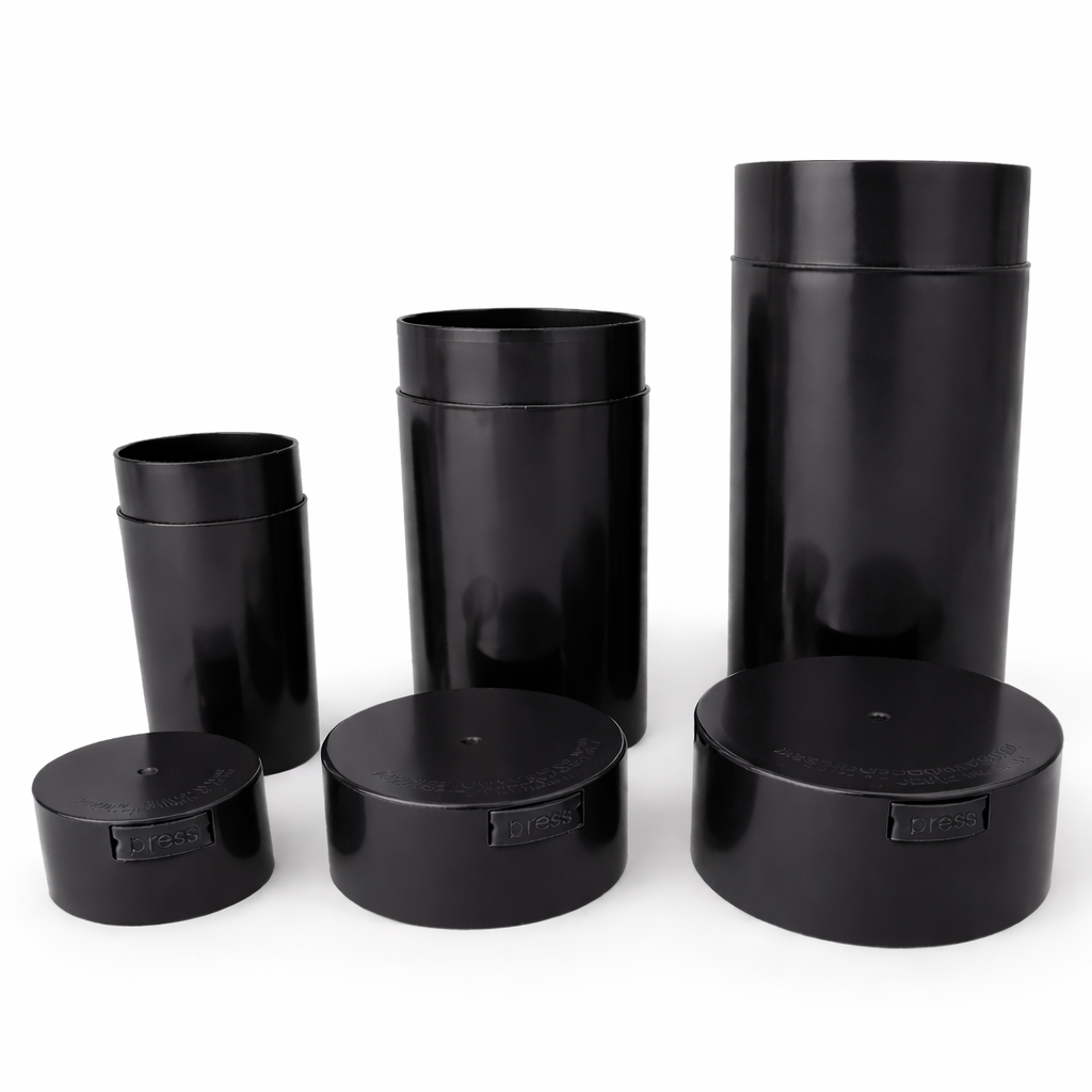 Acrylic Air Tight XL 3 in 1 Jar - Solid Color Lid and Bottom