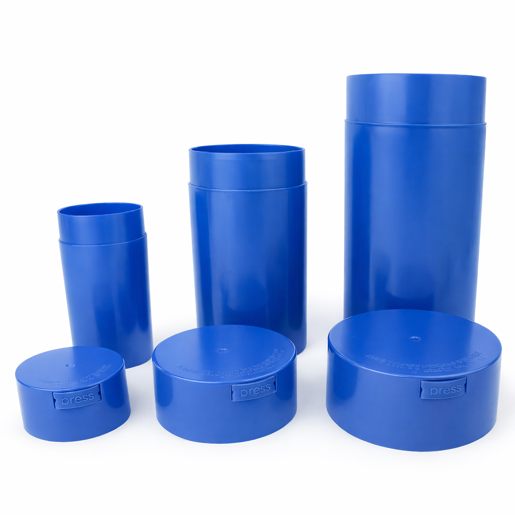 Acrylic Air Tight XL 3 in 1 Jar - Solid Color Lid and Bottom