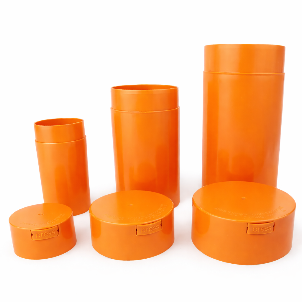 Acrylic Air Tight XL 3 in 1 Jar - Solid Color Lid and Bottom