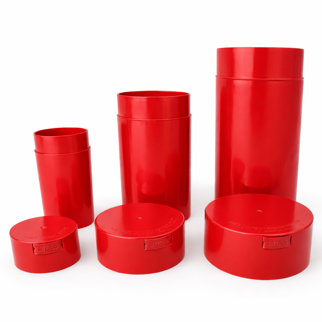 Acrylic Air Tight XL 3 in 1 Jar - Solid Color Lid and Bottom