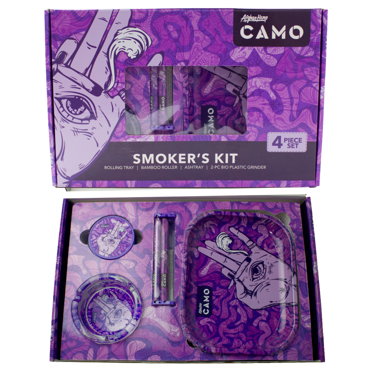 Afghan Hemp Camo Smokers Kit 4pc Set