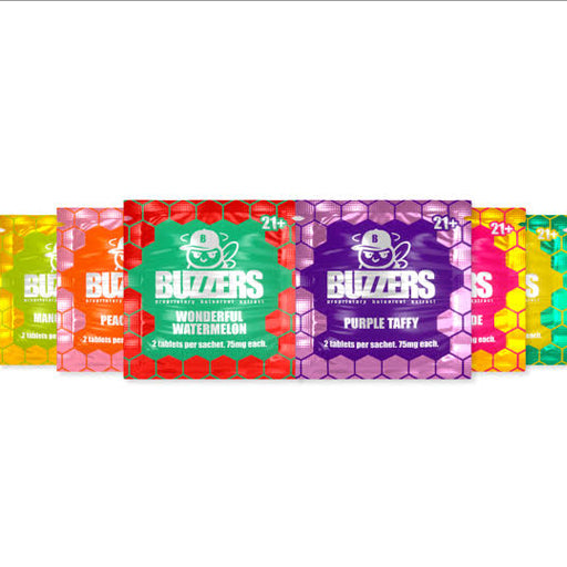 "Buzzers" 75mg - 2ct Sachet 15pk/Dis I 30 Display